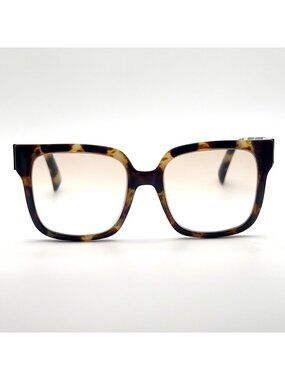 Reverb RVLOS2014 217 Eyeglass Frames Square Large Oversize Women Brown Tortoise